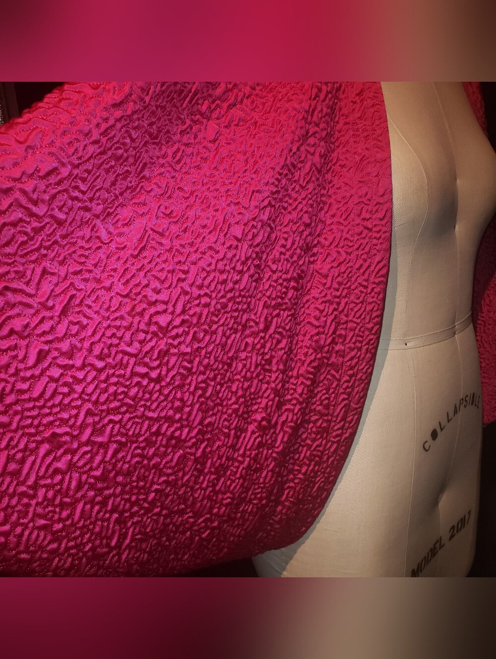 Vintage YSL fuschia Pink Quilted Silk Bat Wing Sleeves Made In France Jacket